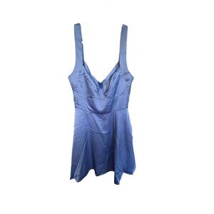 Lulus Womens Blue‎ Satin Mini Dress Size S NWT